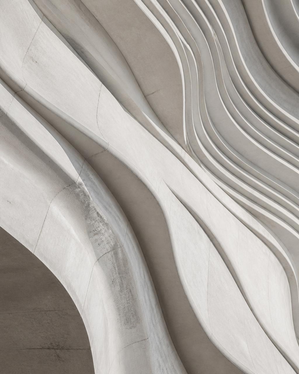 Parametric white concrete architectural texture